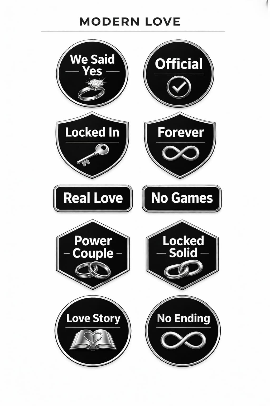 Modern Love Black and Silver Set